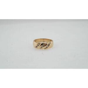 18k Estate Yellow Gold SI2 G Diamond Ring Size 9.25 Vintage Fine Jewelry